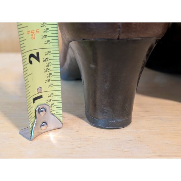 Aerosoles Heel Rest Brown Zip Front Faux Leather Ankle Boot Shoe Women's Size 8 - Picture 9 of 14